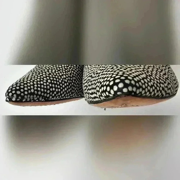 Alice + Olivia Womens Size 7 Black Devon Leather Heel with White Dots - Picture 5 of 10